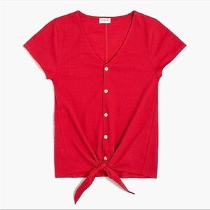 Jcrew front tie shirt